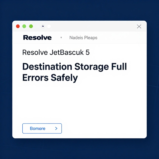 Resolve JetBackup 5 “Destination Storage Full” Errors Safely