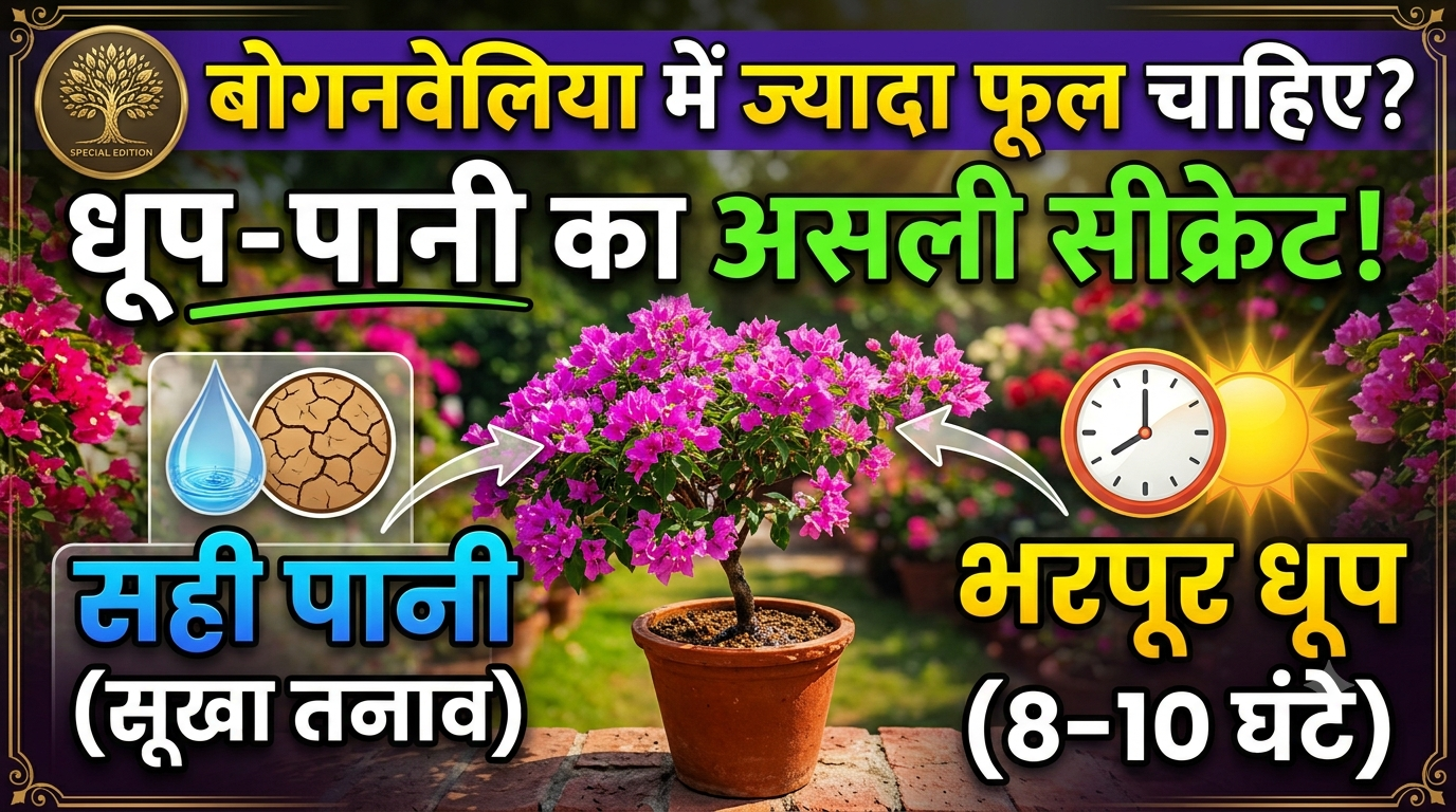 फूलों वाला बोगनवेलिया पौधा