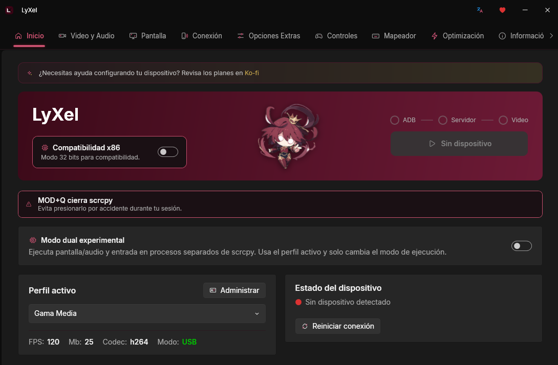 LyXel: usar el teléfono Android en la PC con teclado y mouse por cable USB