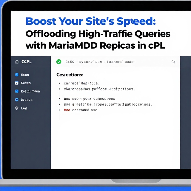 Boost Your Site’s Speed: Offloading High‑Traffic Queries with MariaDB Replicas in cPanel