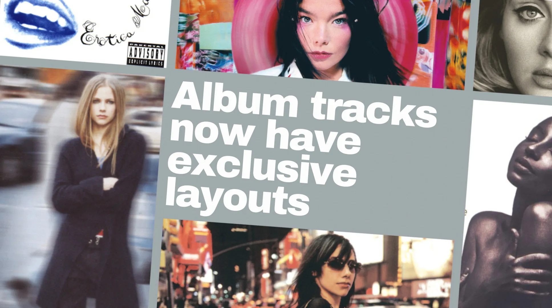 Layouts para faixas de álbuns